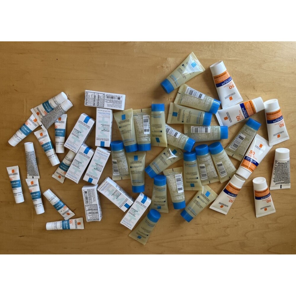 LA ROCHE POSAY ANTHELIOS UV AIR PRO SPORT LIPIKAR AR EFFACLAR Trial sz Lot of 44